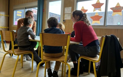 Groupe de discussion mené par des chercheurs auprès d'enfants participant à l'étude pilote de la Consultation nationale 2025 de l'Unicef-France auprès des 3-5 ans
