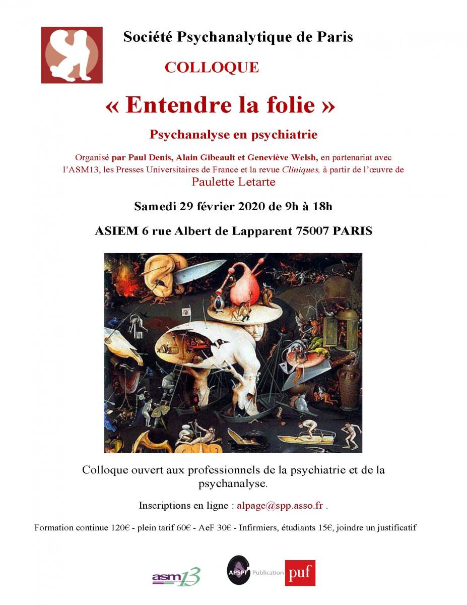 Entendre la folie - psychanalyse en psychiatrie Entendre la folie - psychanalyse en psychiatrie