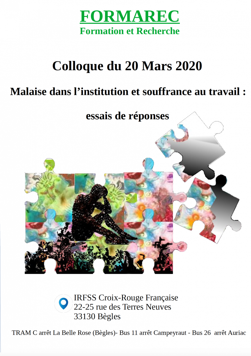 Malaise dans l'institution et souffrance au travail : essais de réponses Malaise dans l'institution et souffrance au travail : essais de réponses