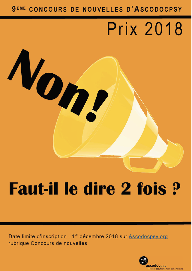 Et le lauréat du prix 2018 de nouvelles Ascodocpsy est... Et le lauréat du prix 2018 de nouvelles Ascodocpsy est...