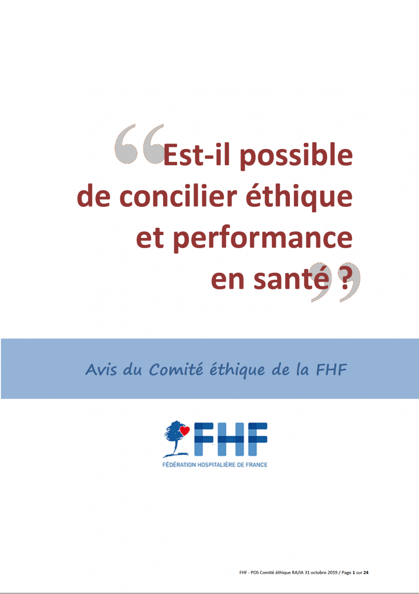 « Est-il possible de concilier éthique et performance en santé ? » « Est-il possible de concilier éthique et performance en santé ? »