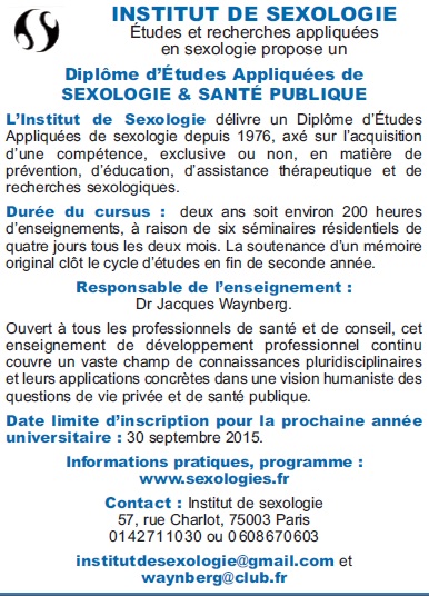 diplome universitaire sexologie